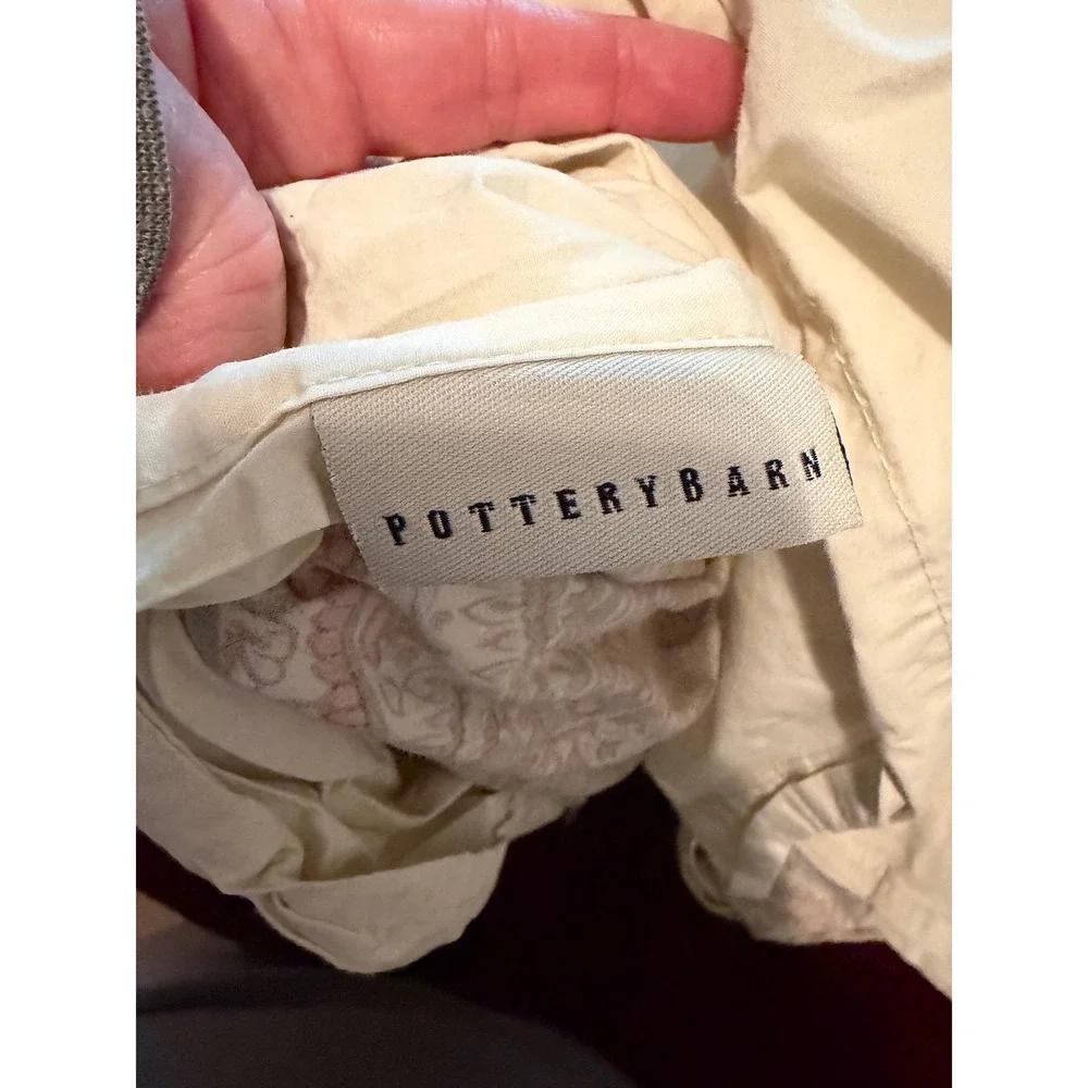 Pottery Barn‎ Organic Cotton Duvet Cover Red Paisley Full/Queen Bedroom Home